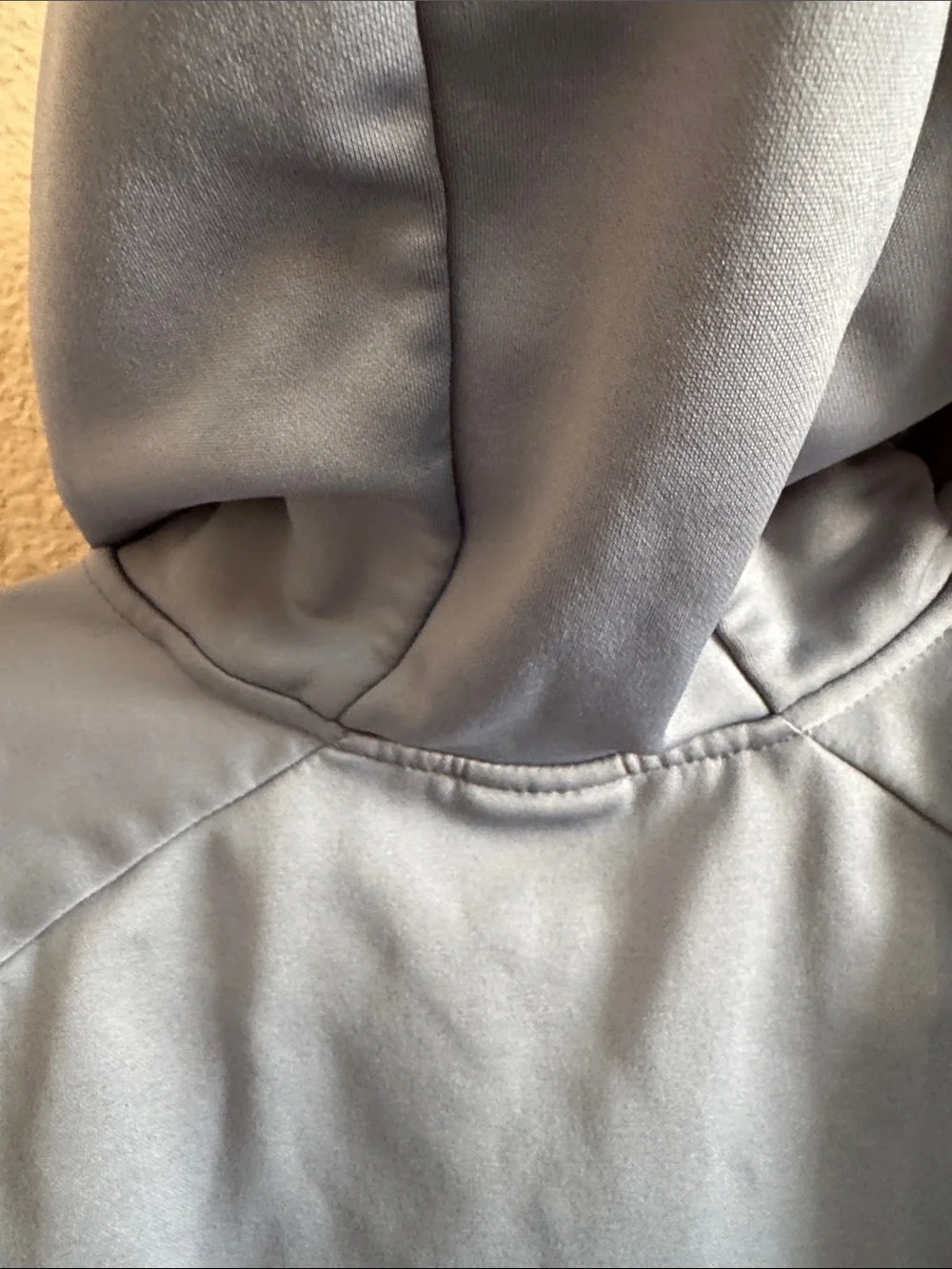 Nike Light Gray Hoodie with Black Patterned Swoosh